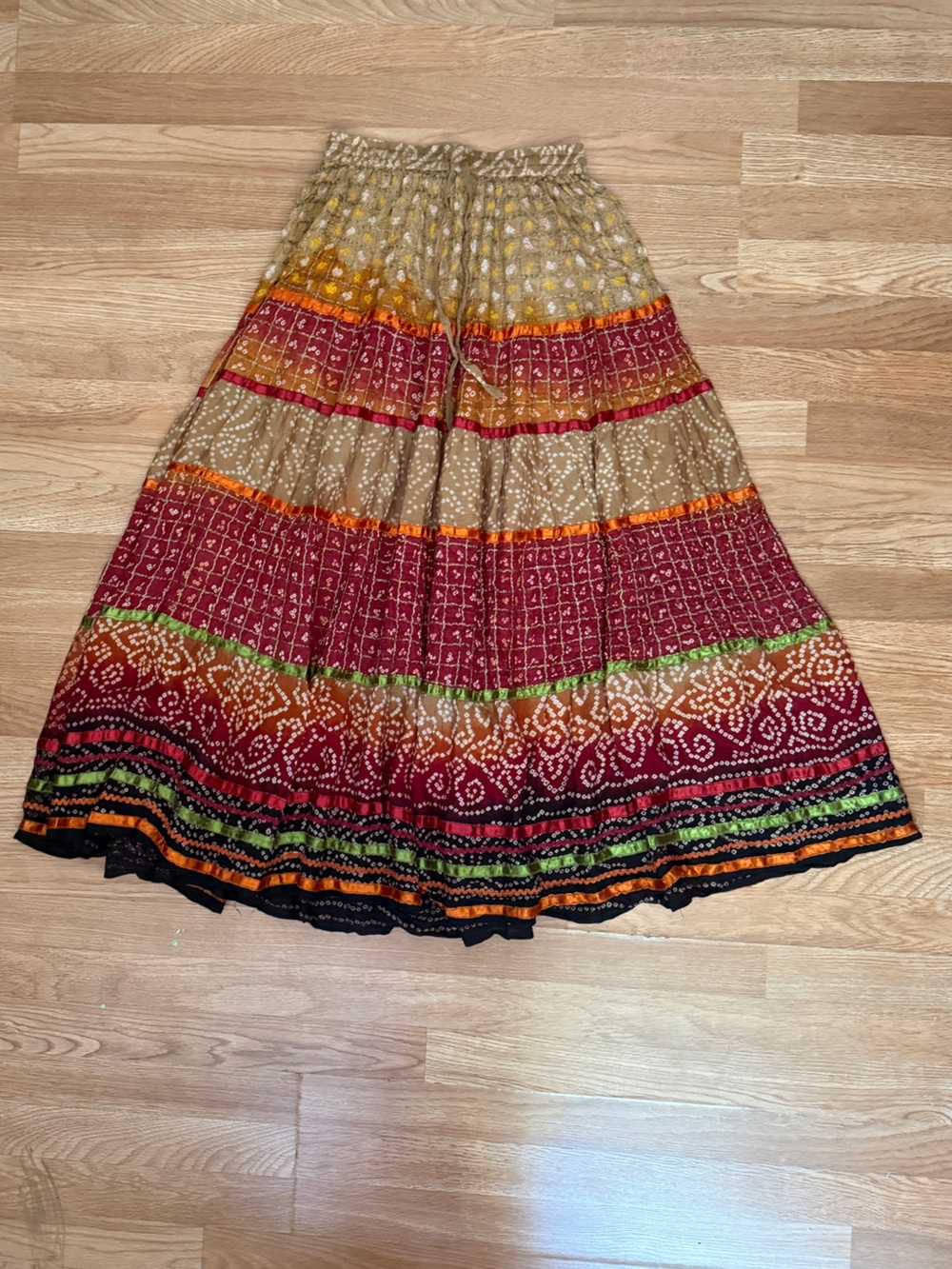 Bohemian Tiered Maxi Skirt in Multicolor ANÜ by Natural